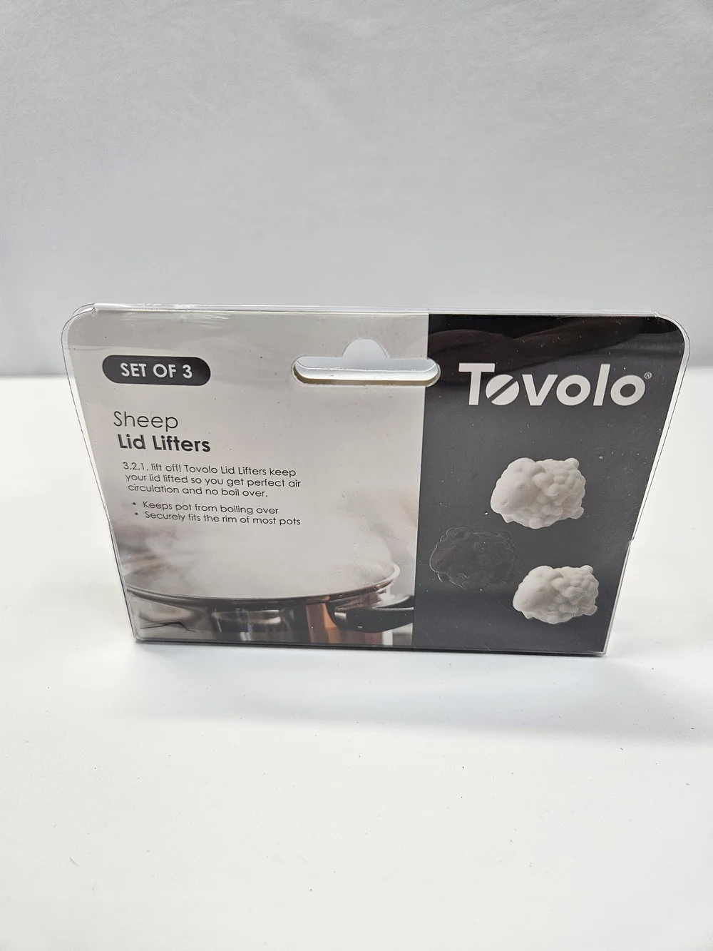 Tovolo Sheep Silicone Lid Lifters - White (Set of 2)